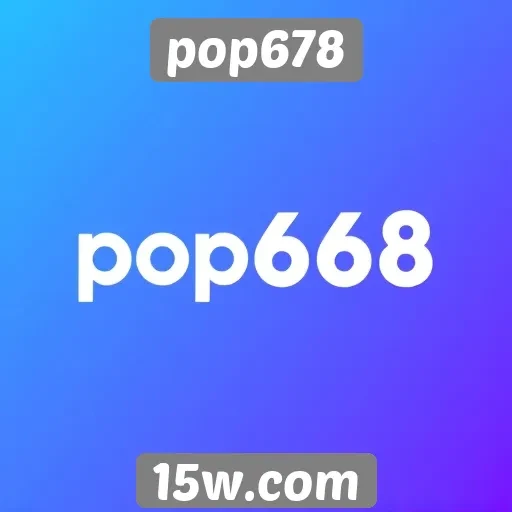 Navegação e design do site pop678 em destaque